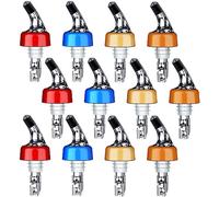 SuproBarware Automatic Measured Bottle Pourer - Quick Shot Spirit Measure Pourer Drinks Wine Cocktail Dispenser Home Bar Tools - 1oz/30ml (mix color 12 pack)