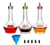 SuproBarware Bitters Bottle Set Glass Dash Bottle with Dasher Top 3oz Professional Bar Tool for Cocktail Great for Bartender Home Bar