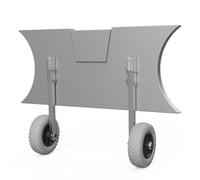 SUPROD Boat Transom Wheels Launching Wheels Dinghy for Inflatables Foldable Stainless Steel ET200, grey/black