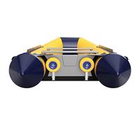 SUPROD Launching Wheels Boat Transom Wheels Dinghy Foldable One-hand Operation Stainless Steel A4 HD200, yellow/blue