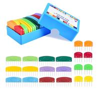 SupRovare Blocking Pins for Knitting & Crochet Projects, 20PCS Stainless Steel Knit Blockers Combs with Storage Box, Rust-Proof Blocking Tools for Wet Blocking Mats,