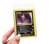 SUPRPETRIX Magnetic TCG/Photo Display Sleeves Holder Transparent Card Holder Designed for MagSafe Compatible with iPhone Device - Crystal Clear (Upward Slide, Clear(Enlarged), No Phone case)