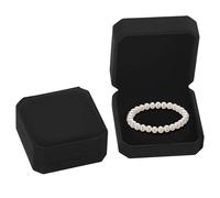 SUPRROW 2 Pcs Bangle Box,Velvet Bangle Box Bracelet Box Gift Box,Bracelet Boxes,Black Bangle Boxes,Classic Jewellery Gift Box Women For Jewellery Wedding Mothers Day Birthday