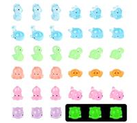 SUPRROW 33 Pcs Mini Animals, 11 Styles of Small Resin Animals,Marine Miniature Fish Tank Potted Plants Ornament,for DIY Fish Tank Potted Micro Fairy Garden Dollhouse