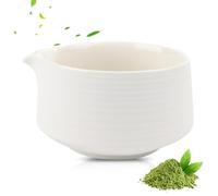 SUPRROW Matcha Bowls, Matcha Bowl with Spout Handmade Japanese Style Ceramic Matcha Chawan Traditional for Beginners and Enthusiasts