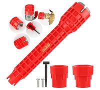 SUPRROW Tap Spanner, 8 in 1 Sink Multi Plumbing Tools Sink Wrench Spanner Plumbers Basin Wrench for Toilet Bowl Sink Kitchen Bathroom Plumbing Tap Spanner Set