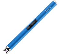 SUPRUS Fluorescent Lighter Glows in The Dark USB Lighter Rechargeable Windproof Pocket Size for Candle Cooking BBQ in Party (Blue)