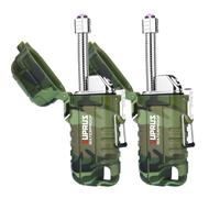 SUPRUS Waterproof Lighter Windproof Lighter Arc Plasma Lighters USB-C Rechargeable with Expandable and Flexible Neck for Outdoor, Camping & Kitchen (Camouflage, 2Packs)