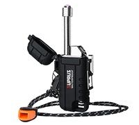 SUPRUS Windproof Waterproof LED Rechargeable USB C Candle Lighter Outdoors Black