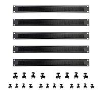 Suprwin 1U Brush Panel Disassembled Rack Mount Cable Management Panel, Horizontal Grommet Strip Server Rack for 19 Inch Rack or Network Cabinet-5Pack (1U-5PACKS)
