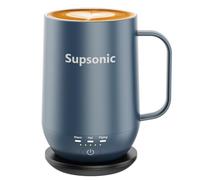 Supsonic - 16oz Self Heating Coffee Mug, Smart Heated Coffee Mug Faster Direct-Contact Heating Up to 149°F, Coffee Mug Warmer Set with Auto Shut-Off - Gifts for Men Women | S2