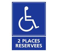 Supstick Handicapé Disabled Parking Stickers with 2 Seats 4.5 x 6 cm