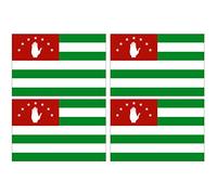 Supstick Set of 4 Abkhazia Flag Stickers 6 x 4 cm