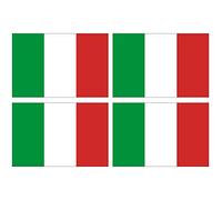 Supstick Set of 4 Italian Flag Stickers 12 x 8 cm