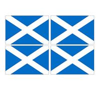 Supstick Set of 4 Scottish Flag Stickers 6 x 4 cm