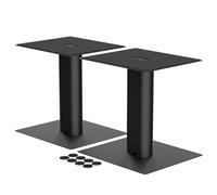 Suptek 9.4 x 8.2 Desktop Speaker Stands - Pair for Bookshelf & Desktop Speakers - 10" Height - Sturdy Base for Studio Monitors, PC, Gaming & Home Audio, Black, SDM003LB