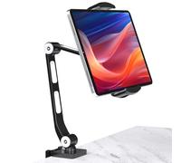 suptek Aluminum Alloy Tablet Stand for Desk, Adjustable Foldable Arm Holder Mount Compatible with iPad 10/9th, Portable Monitor 12.9-18.6'', YF208BV1B