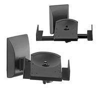suptek Dual Side Clamping Bookshelf Speaker Wall Mounting Bracket Adjustable for Large Surrounding Sound Speakers, Hold up to 30kgs Each Black SPM201XL (2 Packs)