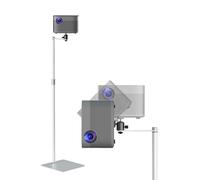 suptek Height Adjustable Projector Stand Against Wall Hidden Stand, 360°Swivel, Universal Projector Mount Bracket, Compatible with Home Office Video Vlog DVR Camera, Upgraded Large Ball Head, PR007FPW