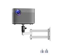 suptek Large Foldable Projector Wall Mount, Adjustable Universal Bracket for Projectors, Compatible with 1/4", M4 & M6 Screws, Heavy-Duty & Space-Saving Design, White, MA1330YTPROW