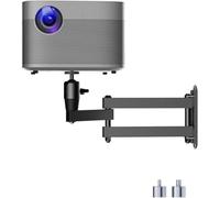 suptek Universal Foldable Projector Wall Mount - Adjustable Bracket for Projectors, Compatible with 1/4", M4 & M6 Screws, Heavy-Duty & Space-Saving Design, Black, MA1330YTPROB