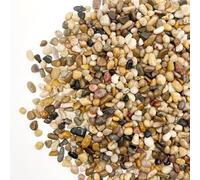 SUPTIDY 1 Pound Pebbles, 3/8 Inch Pea Gravel River Rocks, for Indoor Plants, High Polished Decorative Stones Vase Fish Aquariums Landscaping Outdoor, Mixed Color