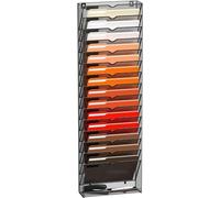 SUPTIDY 16-Tier Wall File Organiser, Hanging Wall File Holder A4 Magazine Storage Rack, Office Accessories for Papers, Folders, Mails, Black