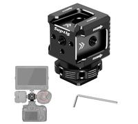 Suptig 3 Port Cold Shoe Mount with 1/4"-20 Thread for Camera Cage Flash LED Monitor Microphone etc.