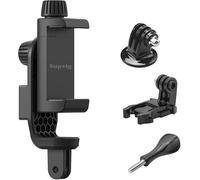 Suptig Phone Holder for Tripod, Action Camera Tripod Mount Adapter Compatible for iPhone, Gopro, DJI Action, Insta 360, Akaso, Mic, LED Light Photography Accessories
