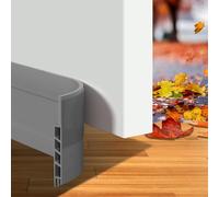 Suptikes 2 Pack Door Draft Stopper，Door Sweep for Exterior & Interior Doors,Door Bottom Seal Dust and Noise Insulation Weather Stripping Draft Guard Insulator, 2" W x 39" L, Grey