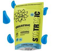 Suptropic, Creatine Gummies, 4000mg (30+ Days), Men & Women - Chewable Creatine Monohydrate Gummies - Natural Blueberry Flavoured Creatine, Pre Workout Gym Supplement, Suitable for Vegans