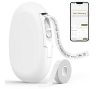 SUPVAN E10 Mini Bluetooth Label Maker Machine with Tape, Continuous Waterproof Label, Versatile App with 40+ Fonts and 600+ Icons, Inkless Labeler for Home, Kitchen, School, Office Organization, White