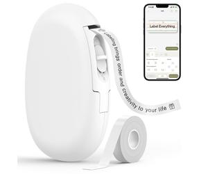 SUPVAN E10 Mini Bluetooth Label Maker Machine with Tape, Continuous Waterproof