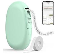 SUPVAN E10 Mini Bluetooth Label Maker Machine with Tape, Continuous Waterproof Label, Versatile App with 40+ Fonts and 600+ Icons, Inkless Labeler for Home, Kitchen, School, Office Organization, Green