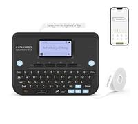 SUPVAN E12 Label Maker Machine, Supports Keyboard & App, Backlit Screen, Narrow Margin, Type-C Charging, Inkless Label Printer for Office, Home, Kitchen, School Organization, Black