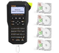 SUPVAN G15M Mini Portable Label Maker Machine with 4 Tapes, Rechargeable 1200mAh Battery Thermal Transfer Printer, Compatible with Multi-Type Label, Home, Garage, Office & Outdoor