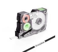 SUPVAN G15M Series Satin Ribbon Labels, 12mm × 4m, Waterproof, High Temperature Resistant & Non-Fading Labels for Outdoors & Indoor, Gold on Burgundy