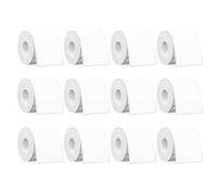 SUPVAN T50M Series Label Maker Tape, 12 Rolls 50mm × 80mm 100 Labels/Roll Genuine Laminated Thermal Label Tape Refill, Waterproof Oilproof Highly Adhesive Auto Detect Labels, Black on White