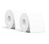 SUPVAN T50M Series Label Maker Tape, 2 Rolls 50mm × 80mm 100 Labels/Roll Genuine Laminated Thermal Label Tape Refill, Waterproof Oilproof Highly Adhesive Auto Detect Labels, Black on White