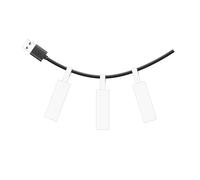 SUPVAN T50M Series Label Maker Tape, 25mm x 38mm + 40mm 100 Labels/Roll Genuine Laminated Thermal Cable Label Tape Refill, Waterproof Oilproof Highly Adhesive Auto Detect Labels, Black on White