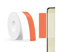 SUPVAN T50M Series Label Maker Tape, 45mm x (13+15) mm, Black on Orange | 60 Labels/Roll, Laminated Waterproof & Oilproof, Strong Adhesive, Auto Detect, Durable for Small Business, Home, School