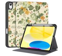 Supveco Case for iPad (A16) 11th Generation 11 inch (2025),iPad 10th Generation 10.9 inch (2022) with Pencil Holder-[Auto Wake/Sleep],Premium Folio Stand Case with Soft TPU Back Cover-Y Flower