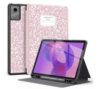 Supveco Case for Lenovo Idea Tab 11 Inch 2025 / Tab K11 Gen 2,Book Pink | Multi-Angle Smart Foilo Stand Case, Soft TPU Back Cover with Built-in Pencil Holder,Auto Wake/Sleep,(TB-336ZU/TB-336FU)