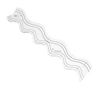 SUPVOX 1/4 Inch Acrylic Quilting Ruler Wavy Edge Sewing Template for Quilting Machine and Patchwork for DIY Sewing Crafts