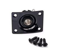 SUPVOX 1/4 Inch Guitar Jack Plate Socket Copper Output Jack Plug with Mounting Screws Black Square Hole for Electric Guitar Bass