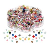 SUPVOX 1 Box of Abs Half round Flat Back Pearls for Crafting and Nail Art, Not Easy to Break, Hard Material Suitable for Home Use and Daily Life, Approx 5600 Pieces