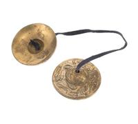 SUPVOX 1 Pair Copper Finger Cymbals Small Tingsha Percussion Instrument for Ethnic Music and Tibetan Rituals for Performances and Celebrations Adds Unique Sound Quality