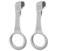 SUPVOX 1 Pair Walking Assistant Pull Rings Durable Crib Hanging Rings for Safe Smooth Edges for Bed Exercise and Standing Support Multi Purpose Use Gray Color