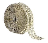 SUPVOX 1 Roll Golden Rhinestone Ribbon Band Made of Plastic, Cuttable and Can Be Processed for DIY Accessories Supply and Festival Needs Decoration