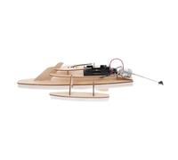SUPVOX 1 Set 3d Wooden Jigsaw Model Electric Yacht Assembly Kit Sailboat Kids Adults Wooden Sailing Boat Puzzle Puzzle For Back To School